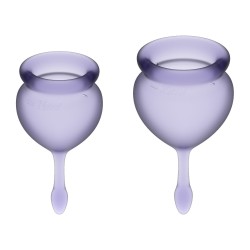 Feel good Menstrual Cup Lila Set de 2 Copas Vaginales Satisfyer