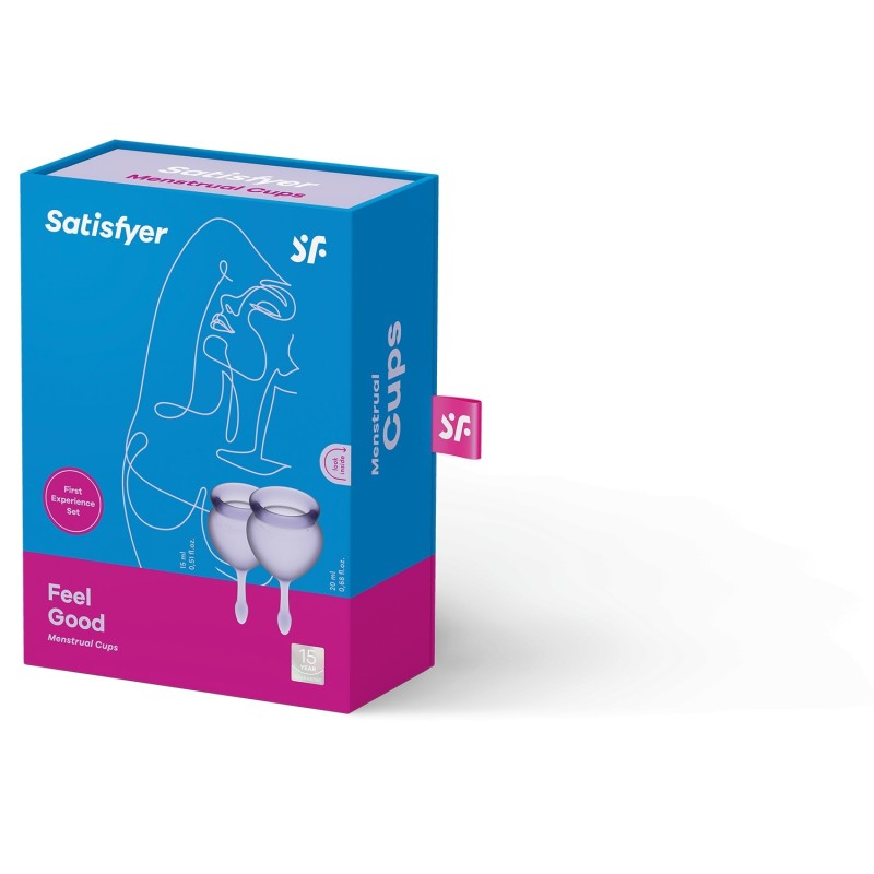 Feel good Menstrual Cup Lila Set de 2 Copas Vaginales Satisfyer