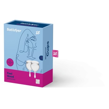 Feel good Menstrual Cup Transparent Set of 2 Vaginal Cups Satisfyer 2