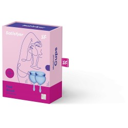 Feel good Menstrual Cup Dark Blue Set of 2 Vaginal Cups Satisfyer