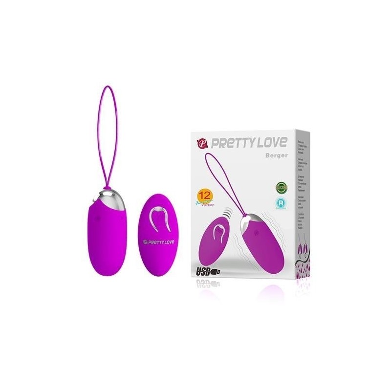 Huevo Vibrador Wireless Recargable 12 modos Berger Pretty Love