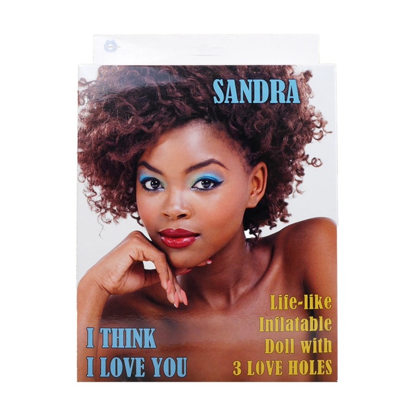 Muñeca Negra Sandra - cara impresa - 3 orificios