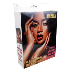 Muñeca Negra Amelia - cara impresa - 3 orificios