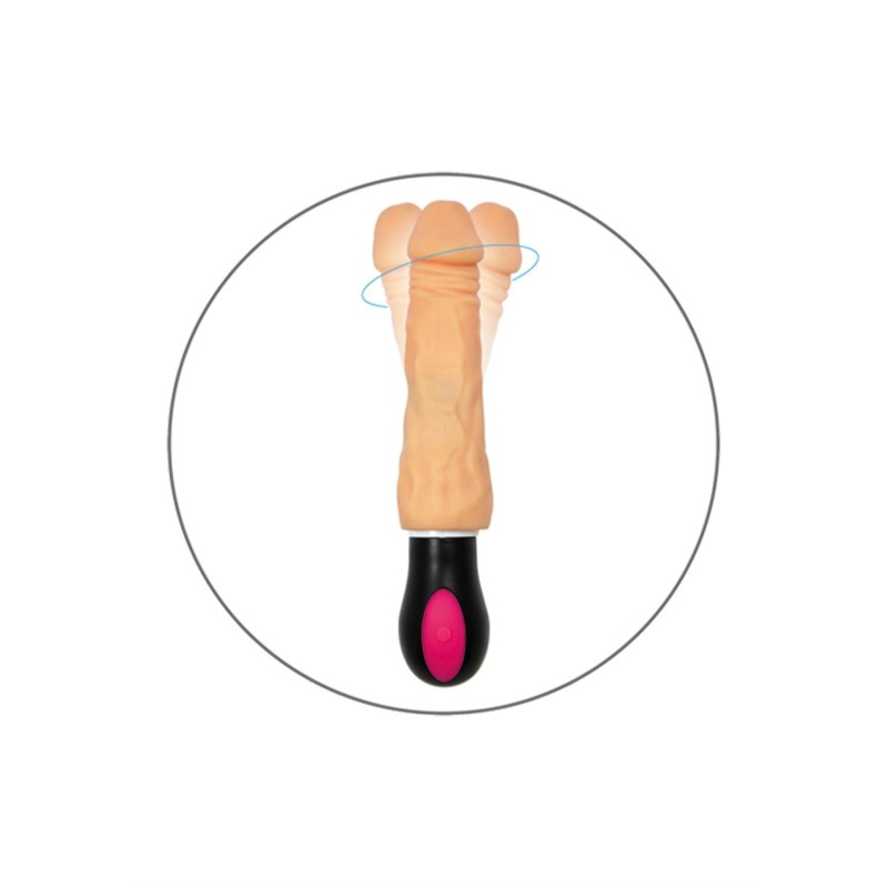 Jupiter Vibrador Flexible TPR Recargable Calor 12 modos 20,5cm x 4 cm A-TOYS