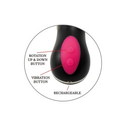 Uranus Vibrator Double Rotator TPR Rechargeable Up&Down 12modos 27cm