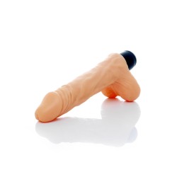 Cyclone Vibrator with Testicles 12 functions Ciber Skin 19.5cm Flesh
