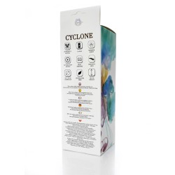 Cyclone Vibrator with Testicles 12 functions Ciber Skin 19.5cm Flesh