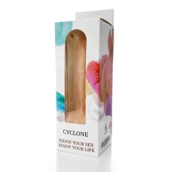 Cyclone Vibrador con testículos 12 funciones Ciber Skin 19,5cm Flesh