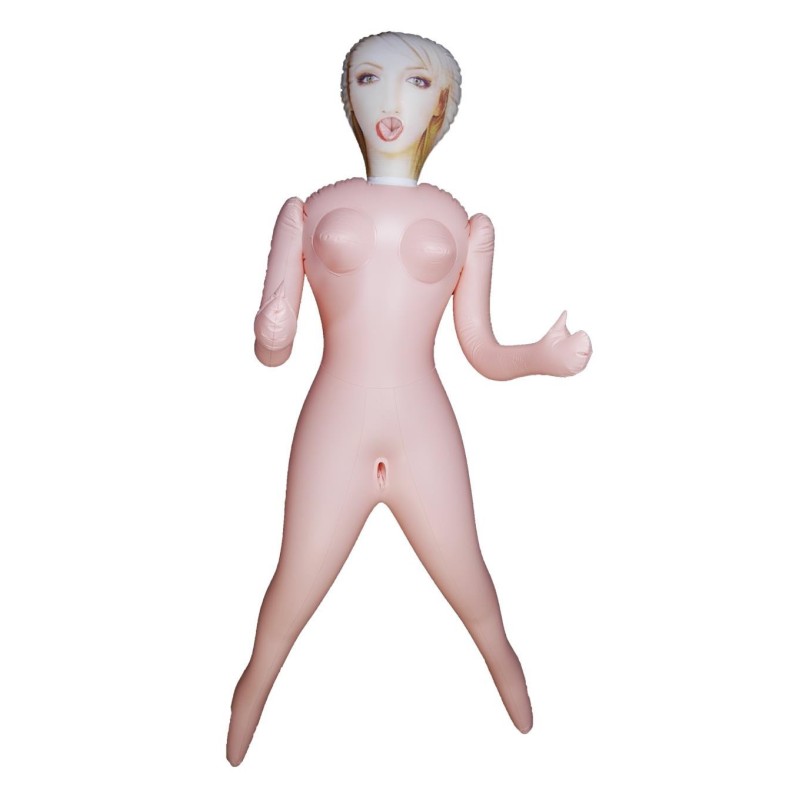 Muñeca Rubia Bruksela - cara impresa - 3 orificios