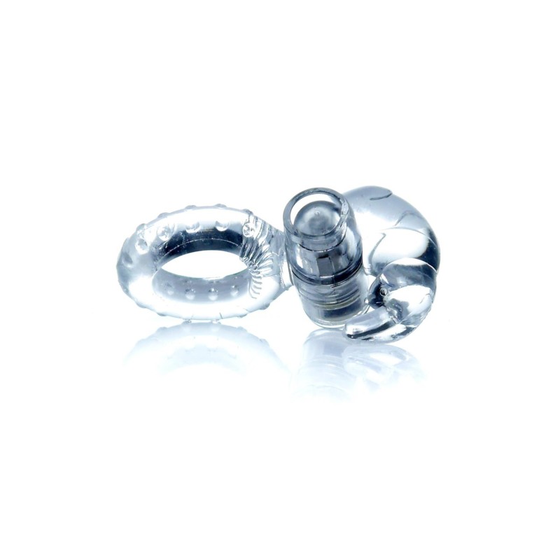Transparent Bunny Vibrating Ring in Blister