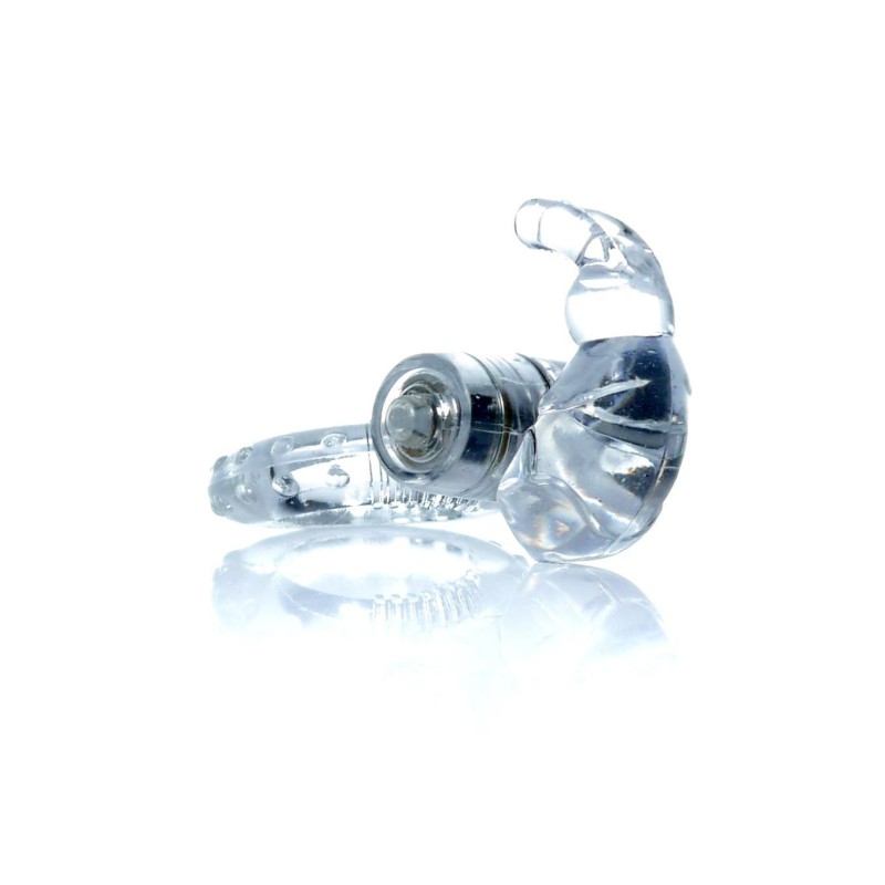 Transparent Bunny Vibrating Ring in Blister