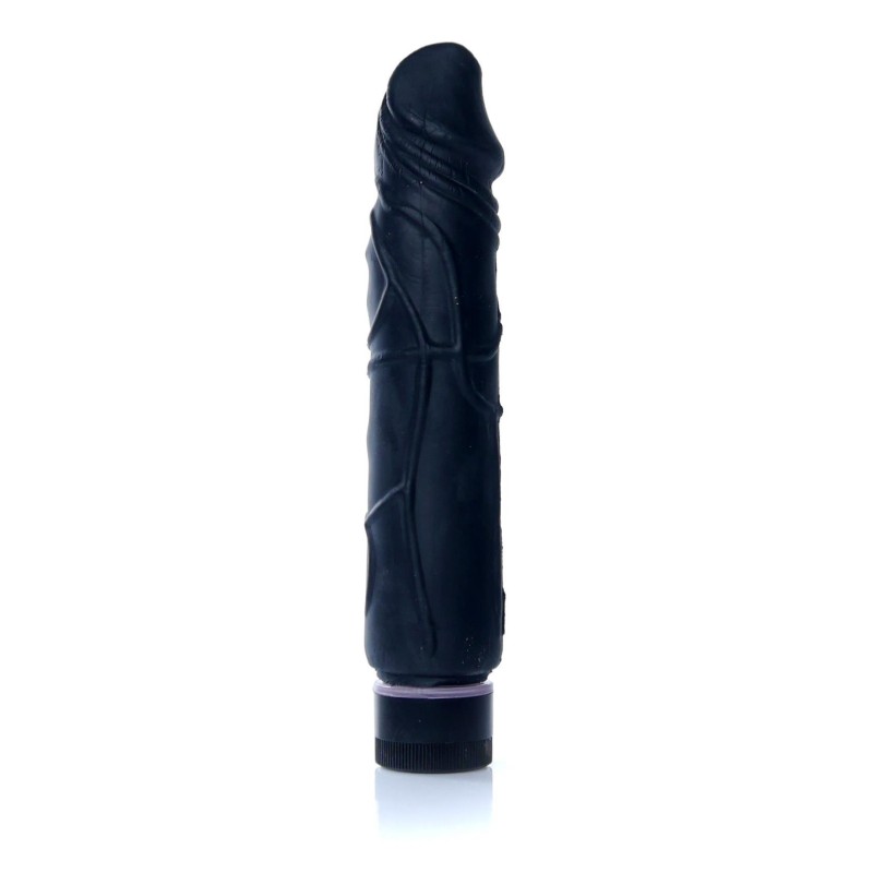 Vibrador Negro Real Skin TPE 22x4cm