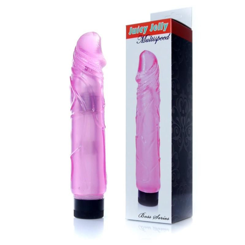 Vibrator Pink Jelly TPR 22x4cm