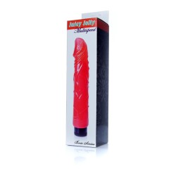 Vibrador Rojo Jelly  TPR 22x4cm