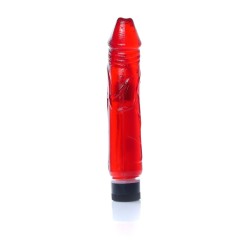 Vibrador Rojo Jelly  TPR 22x4cm