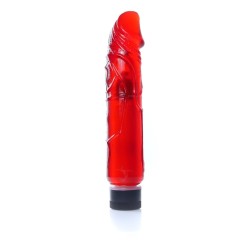 Vibrador Rojo Jelly  TPR 22x4cm