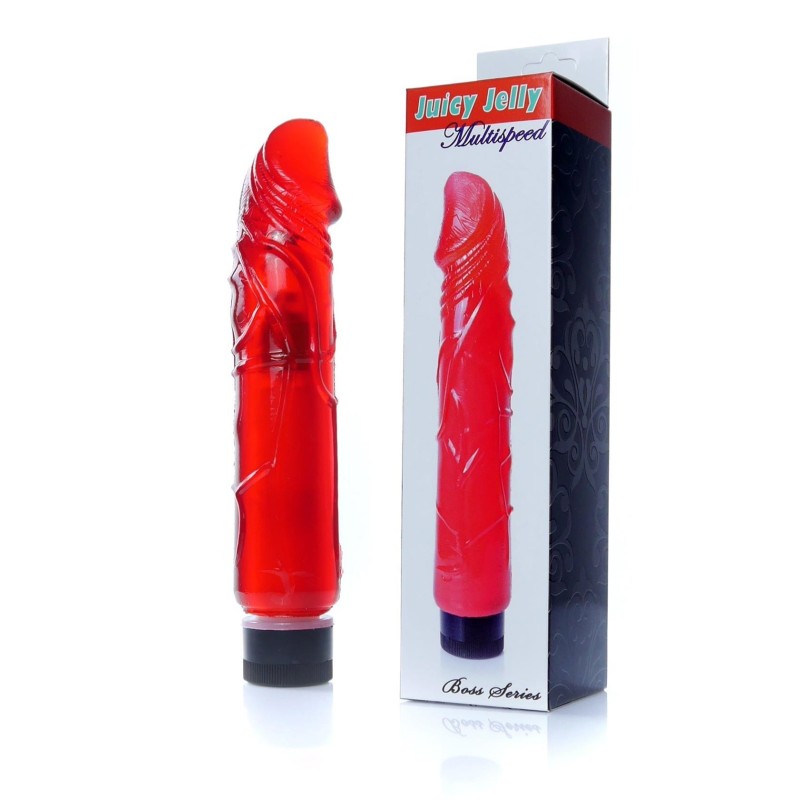 Red Jelly TPR Vibrator 22x4cm