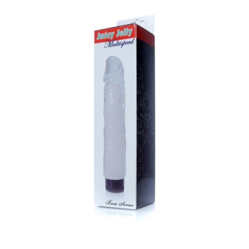 Vibrador Transparente Jelly  TPR 22x4cm 2