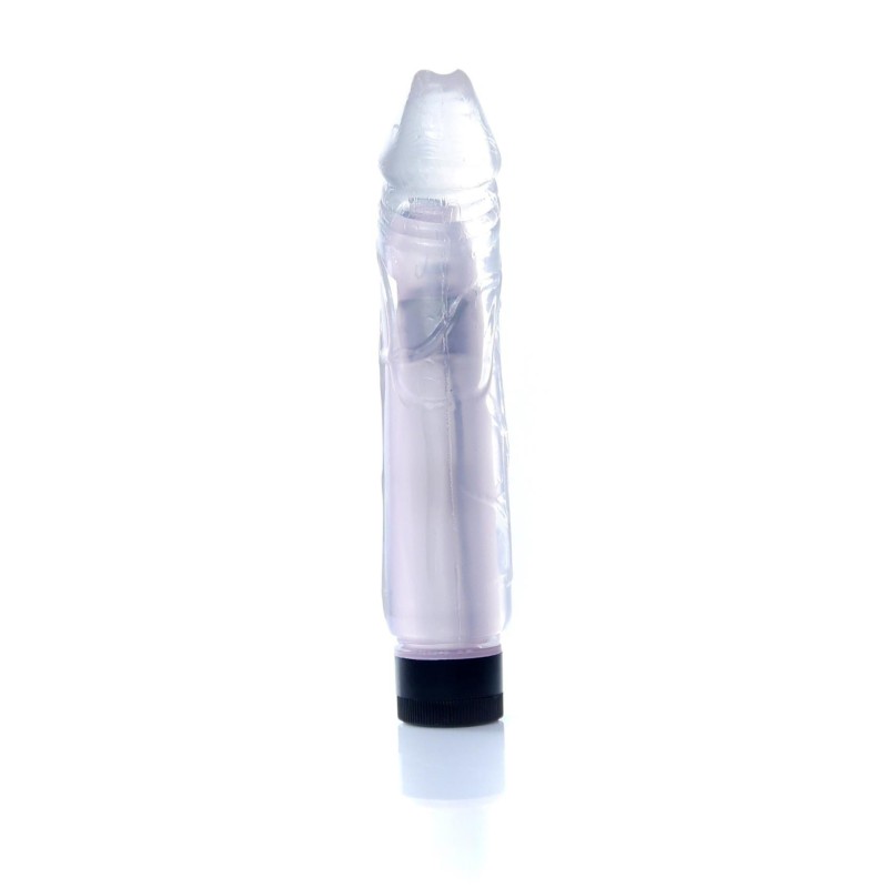 Vibrador Transparente Jelly  TPR 22x4cm