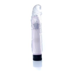 Vibrador Transparente Jelly  TPR 22x4cm