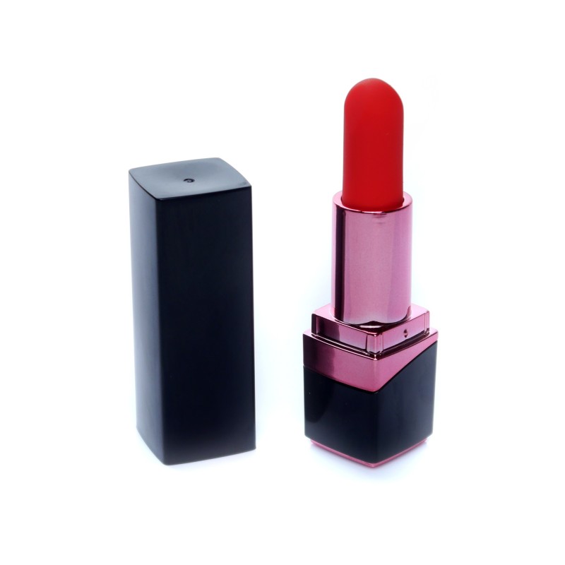 Lipstick Vibrator Rechargeable 10 modes Black Red