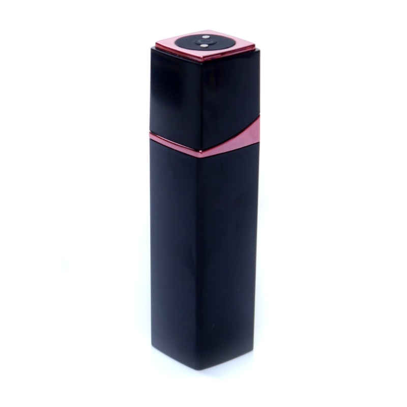 Pintalabios Vibrador Recargable 10 modos Negro Rojo