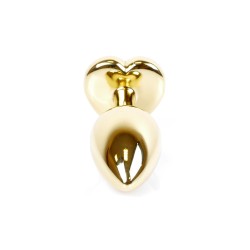 Golden Heart Anal Jewel - Aluminium Black - Size S