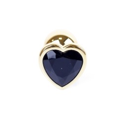Golden Heart Anal Jewel - Aluminium Black - Size S