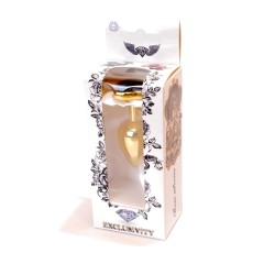 Golden Heart Anal Jewel - Aluminium Black - Size S