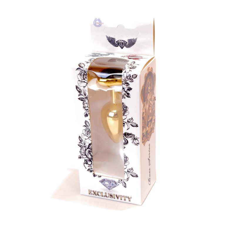 Golden Heart Anal Jewel - Aluminium Black - Size S