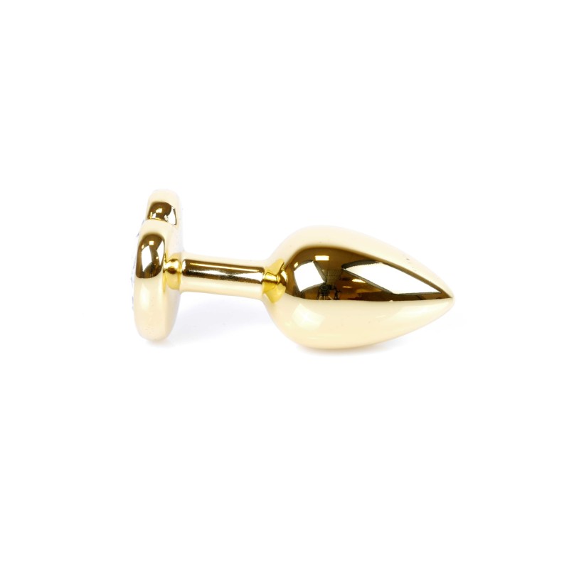 Golden Heart Anal Jewel - Aluminium Purple - Size S
