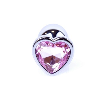 Silbernes Herz AnalSchmuck - Rose Aluminium - Größe S 2