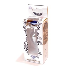 Silver Heart Anal Jewel - Aluminium Blue - Size S