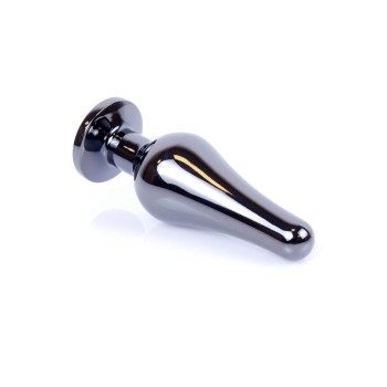 Joya Anal Alargada - Plata Oscurecida - Rosa 9,50x3cm 2