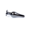 Joya Anal Alargada - Plata Oscurecida - Negro 9,50x3cm