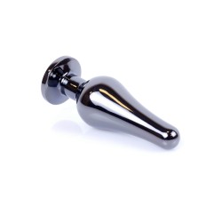 Elongated Anal Jewel - Darkened Silver - Blue 9,50x3cm