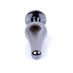 Elongated Anal Jewel - Darkened Silver - Blue 9,50x3cm
