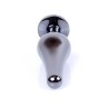 Elongated Anal Jewel - Darkened Silver - Blue 9,50x3cm