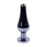 Elongated Anal Jewel - Darkened Silver - Blue 9,50x3cm