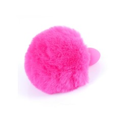 Cola Conejo Rosa con Plug Anal Silicona S 6,5 x 2,7cm