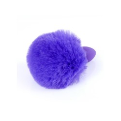 Purple Rabbit Tail with Anal Silicone Plug S 6.5 x 2.7cm