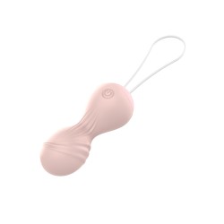 Vibrating Balls Rechargeable Remote Control 10 Modes Pink