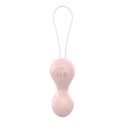 Vibrating Balls Rechargeable Remote Control 10 Modes Pink