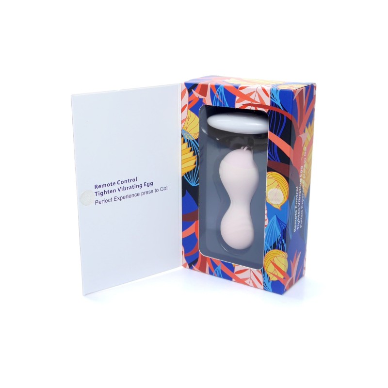 Vibrating Balls Rechargeable Remote Control 10 Modes Pink