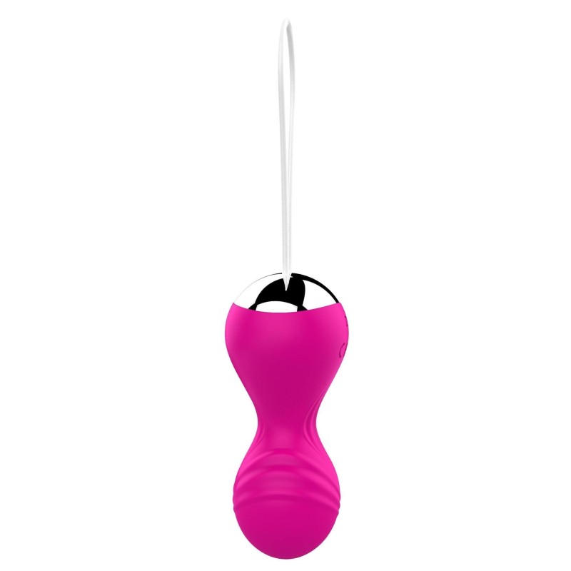 Vibrating Balls Rechargeable Remote Control 10 modes Fuchsia