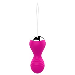 Vibrating Balls Rechargeable Remote Control 10 modes Fuchsia