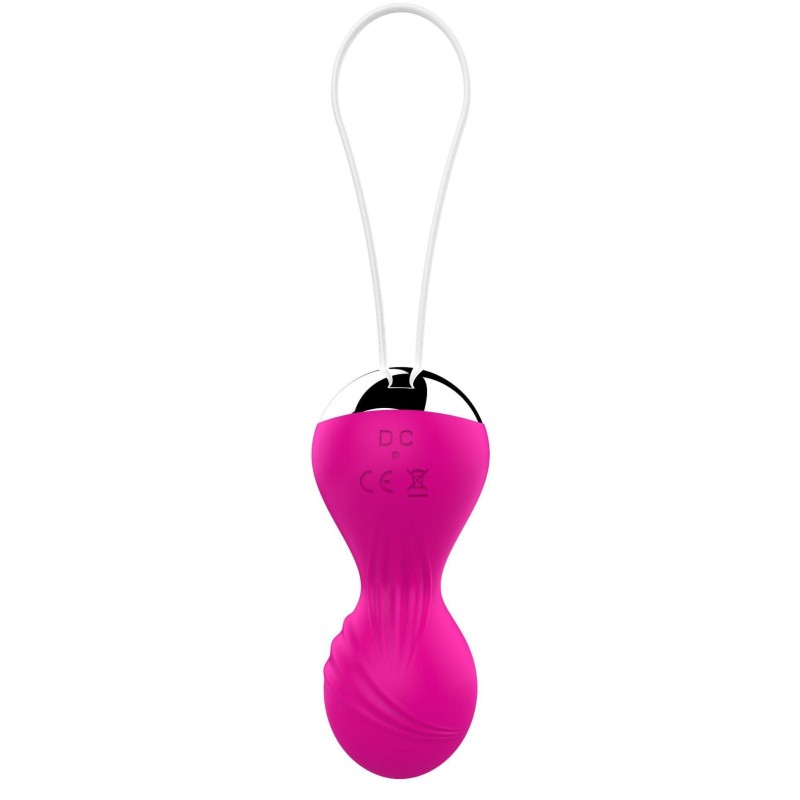 Vibrating Balls Rechargeable Remote Control 10 modes Fuchsia