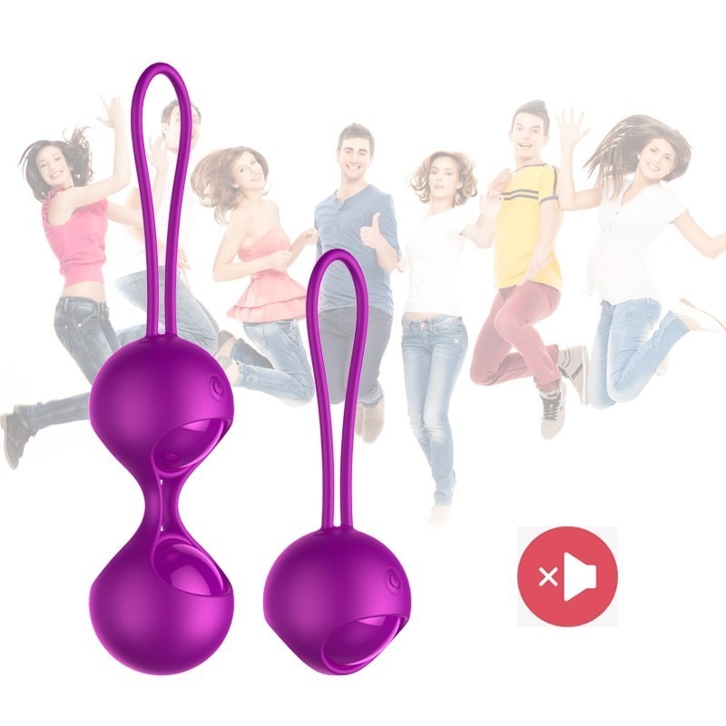 Set de Bolas Vibradoras Control Remoto Recargable 10 modos Negro