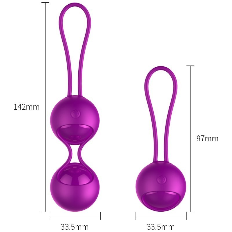 Vibrating Ball Set Rechargeable Remote Control 10 FOXSHOW Modes