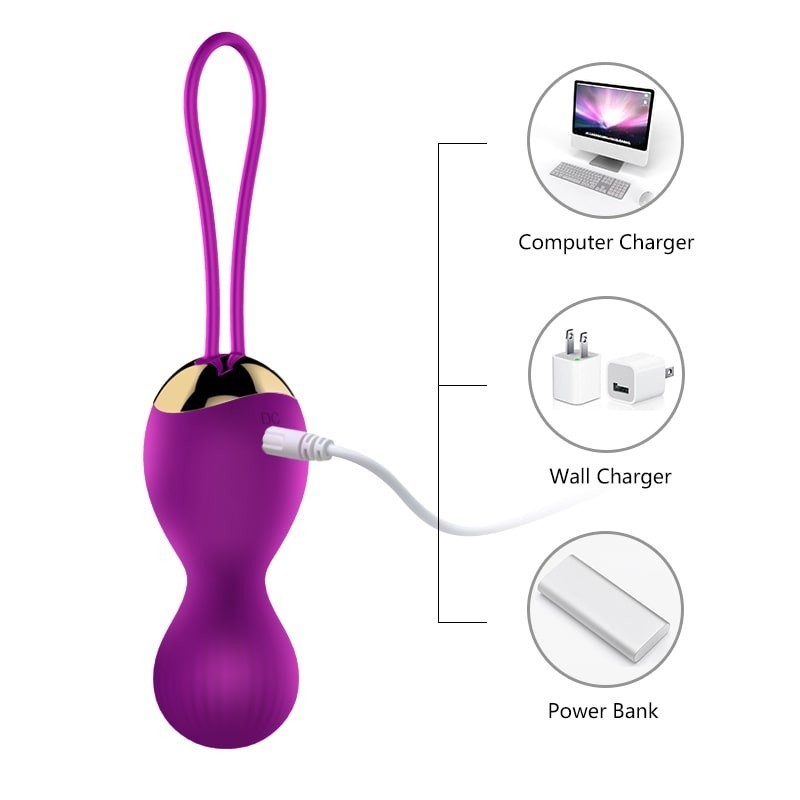 Kelly LILA Vibrating Balls Rechargeable Remote Control 7 modes + KEGEL MODE FOXSHOW
